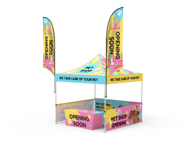Pop-up Canopy 10x10ft Custom Package 14