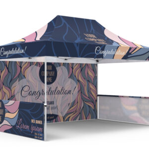 Pop-up Tent 10x15ft with Single-sided Full Backwall & 2x Single-sided Half Side Panel - Image 3