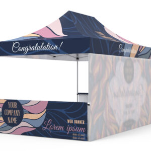 Pop-up Tent 10x15ft with Single-sided Full Backwall & 2x Single-sided Half Side Panel - Image 4