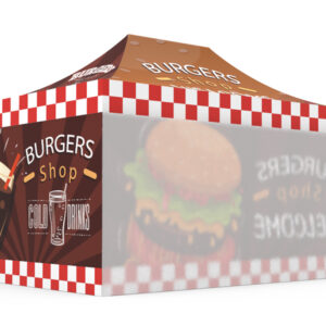 Pop-up Tent 10x15ft with Single-sided Full Backwall & 2x Single-sided Full Side Panel - Image 3