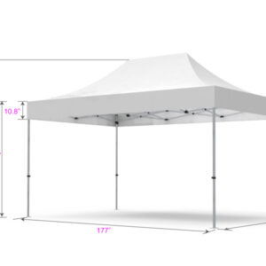 Pop-up Tent 10x15ft with Single-sided Full Backwall & 2x Single-sided Full Side Panel - Image 4