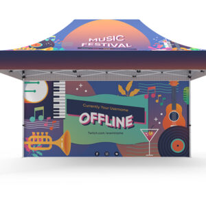 Pop-up Tent 10x15ft with Double-Sided Full Backwall - Image 2