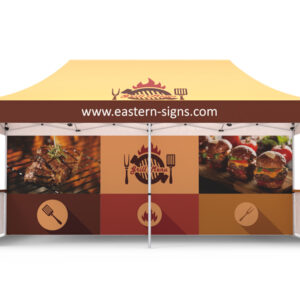 Pop-up Tent 10x20ft with Single-sided Full Backwall & 2x Single-sided Half Side Panel - Image 2
