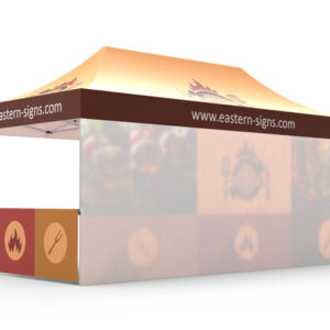 Pop-up Tent 10x20ft with Single-sided Full Backwall & 2x Single-sided Half Side Panel - Image 3
