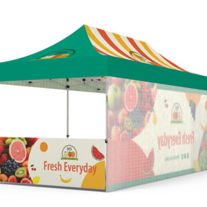 Pop-up Tent 10x20ft with Single-sided Full Backwall & 2x Double-sided Half Side Panel - Image 4