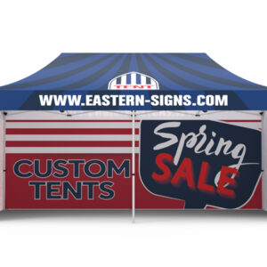 Pop-up Tent 10x20ft with Single-sided Full Backwall & 2x Single-sided Full Side Panel - Image 2