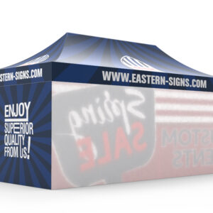 Pop-up Tent 10x20ft with Single-sided Full Backwall & 2x Single-sided Full Side Panel - Image 3