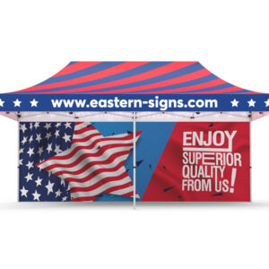 Pop-up Tent 10x20ft with Single-sided Full Backwall - Image 2