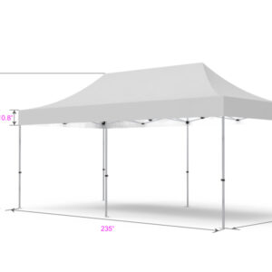 Pop-up Tent 10x20ft with Double-sided Full Backwall & 2x Single-sided Half Side Panel - Image 5
