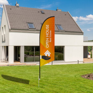 Feather Angled Flag - Medium 10ft - with Ground Spike - Image 4