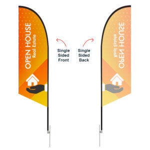 Feather Angled Flag - Medium 10ft - with Ground Spike - Image 5
