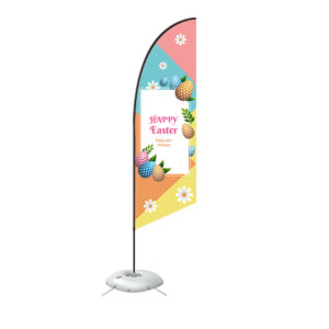 Feather Angled Flag - Small 8ft - with Cross Base - Image 6