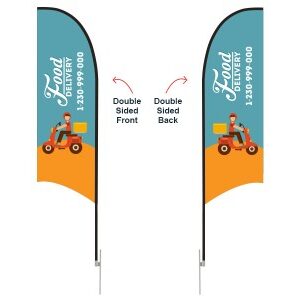 Feather Concave Flag - Small 8ft - with Ground Spike - Image 2