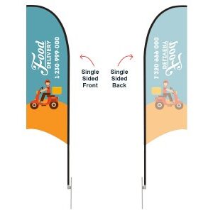 Feather Concave Flag - Small 8ft - with Ground Spike - Image 4