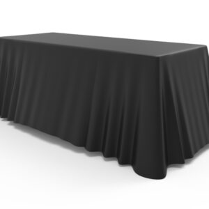 6ft Blank Loose Table Throw - Black - Image 4