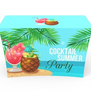 4ft Full Color Stretch Table Cover with Zippered Back - Image 2