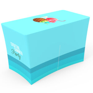 4ft Full Color Stretch Table Cover with Zippered Back - Image 5