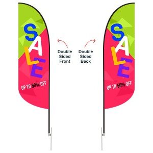 Feather Convex Flag - Medium 10ft - with Ground Spike - Image 3