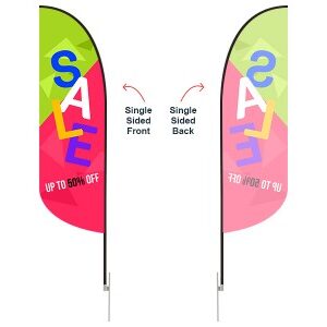 Feather Convex Flag - Medium 10ft - with Ground Spike - Image 4