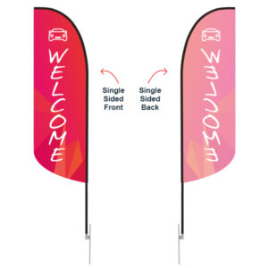 Feather Convex Flag - Small 8ft - with Ground Spike - Image 5