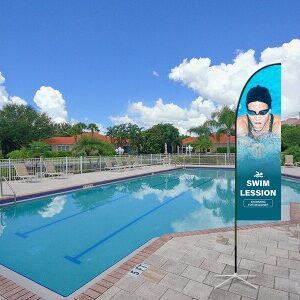 Feather Straight Flag - Medium 10ft - with Cross Base - Image 3