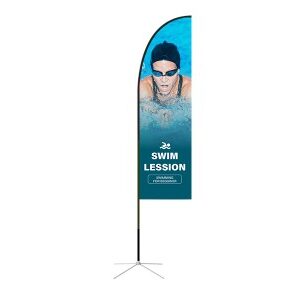 Feather Straight Flag - Medium 10ft - with Cross Base - Image 4