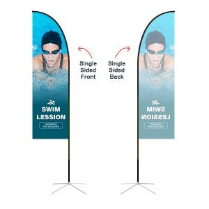 Feather Straight Flag - Medium 10ft - with Cross Base - Image 5