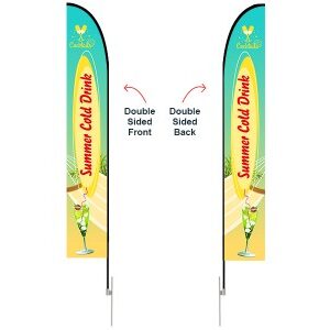 Feather Straight Flag - X-Large 17ft - with Ground Spike - Image 2