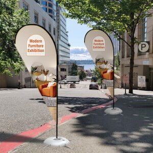 Teardrop Banner - Large 11ft - with Cross Base - Image 2