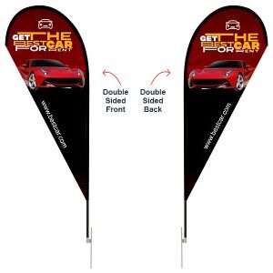 Teardrop Banner - Medium 8ft - with Ground Spike - Image 2