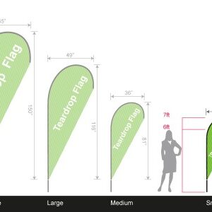 Teardrop Banner - Small 7ft - with Cross Base - Image 6