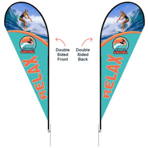 Teardrop Banner - X-Large 15ft - with Ground Spike - Image 2