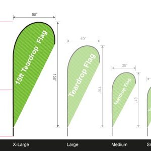 Teardrop Banner - X-Large 15ft - with Ground Spike - Image 5